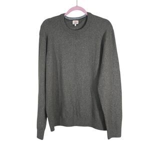 Faherty Green Crew Neck Sweater Mens L Classic Cozycore Cabin Fall Casual Soft